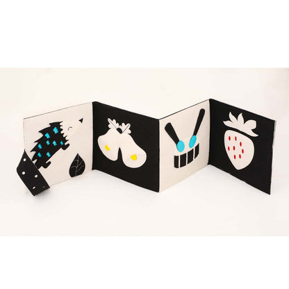 JollyDesigns Buch Black & White Kontrastbuch ab 3 Monate "Hohe Kontraste"