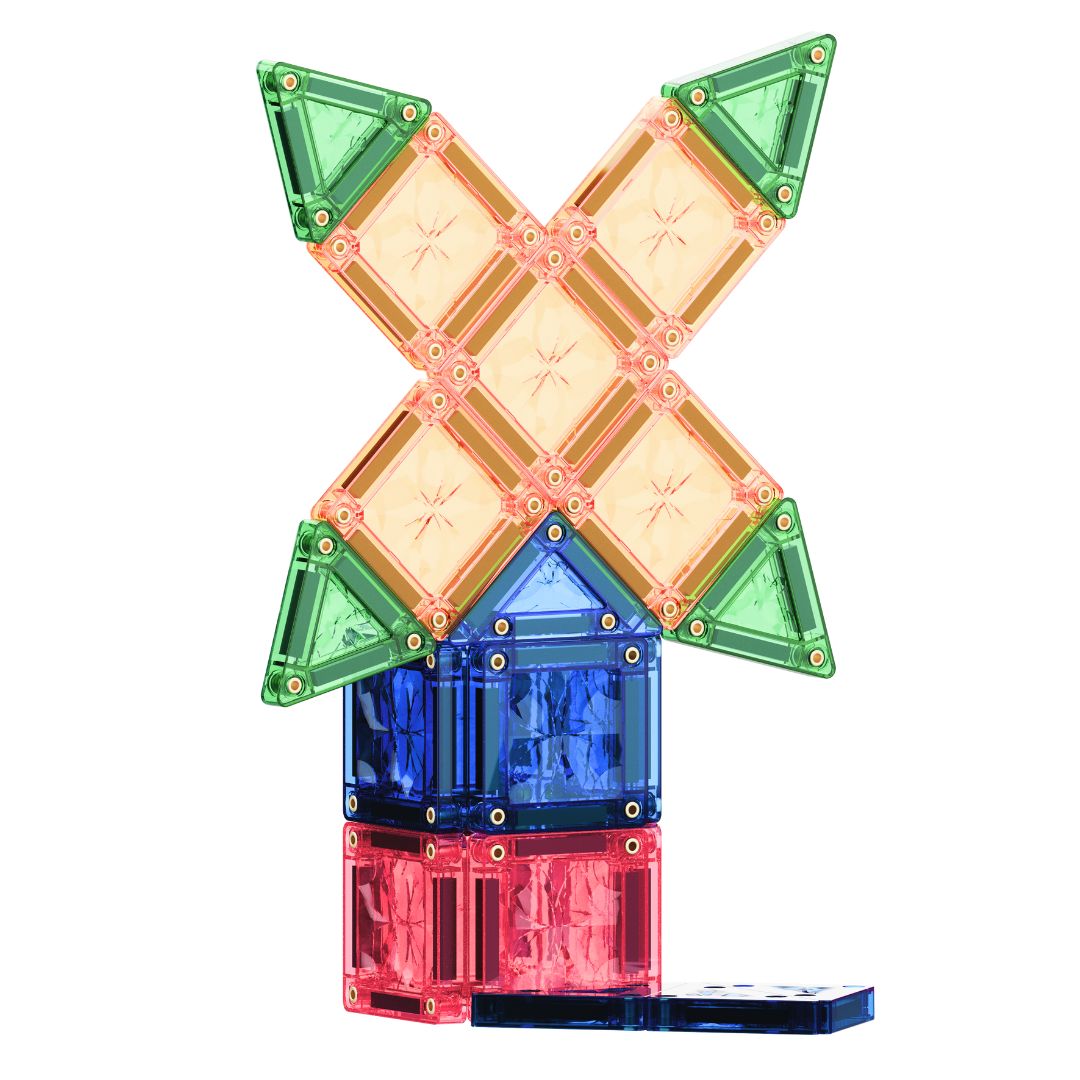 Cleverclixx Magnetbausteine Mini Tiles Pack Pastell - 28 Teile