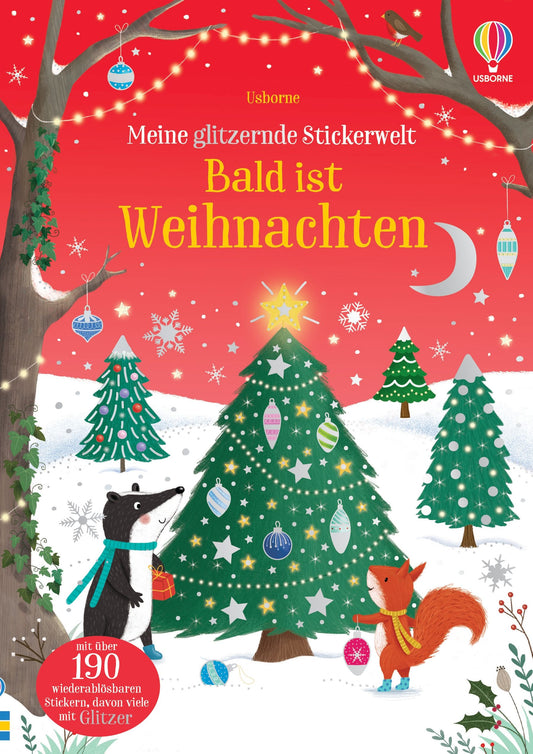 Usborne Meine glitzernde Stickerwelt - Bald ist Weihnachten