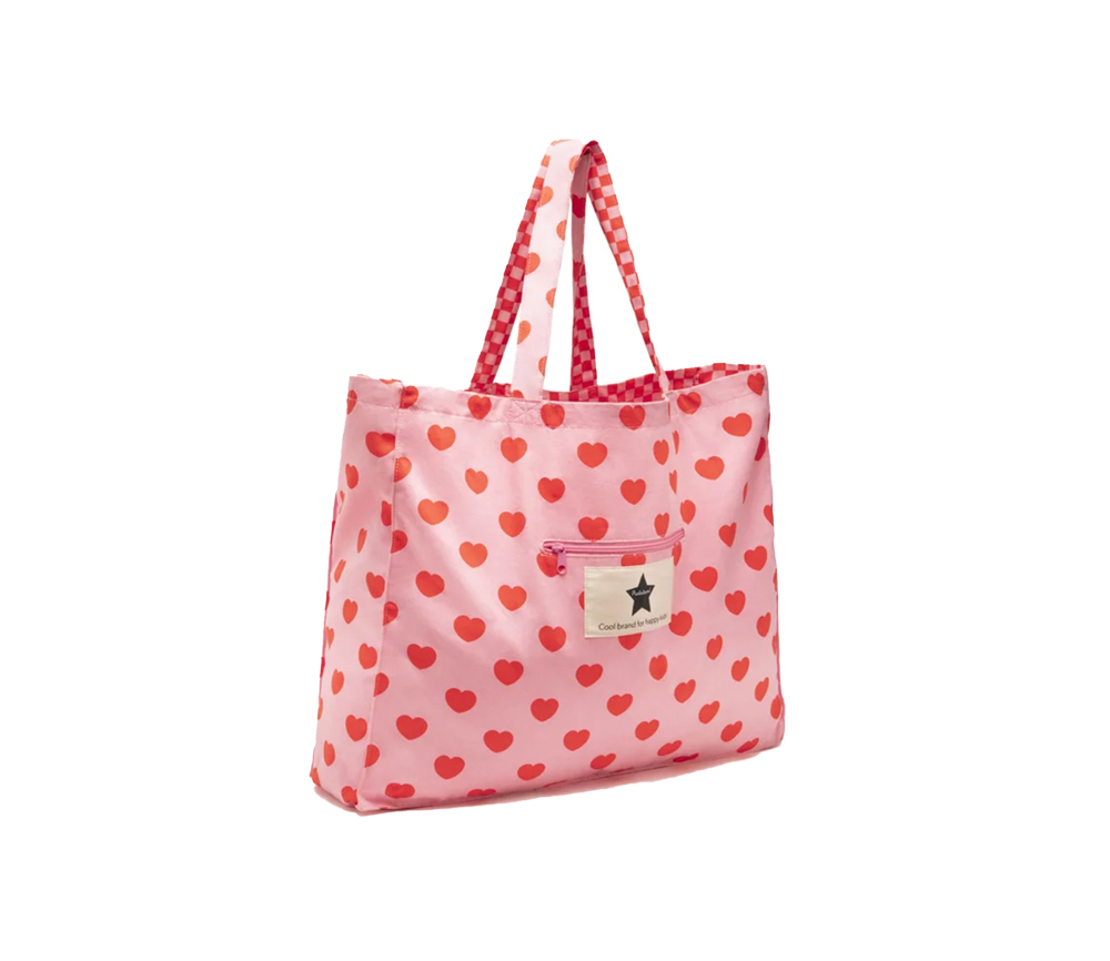 Ratatam Tragetasche Herz pink Baumwolle