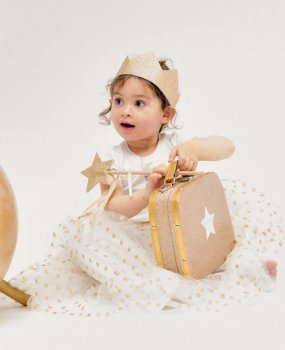 Ratatam Glitzer Krone Gold