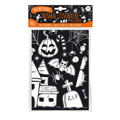 Malmichbunt Ausmal-Tischdecke aus Papier Halloween