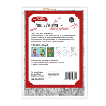 Malmichbunt Prickelset Weihnachten zum Basteln und Ausmalen