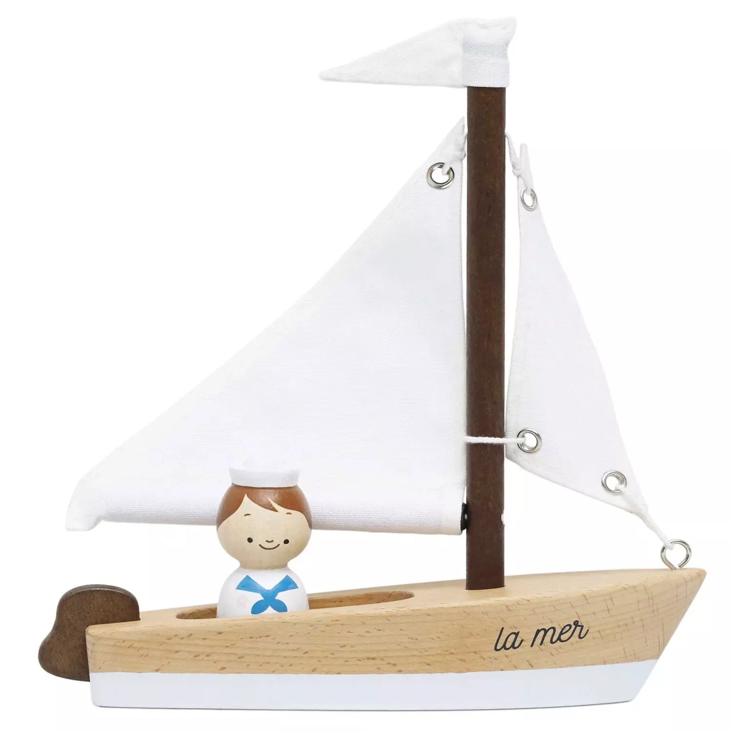 Le Toy Van Holz-Segelboot mit Kapitän