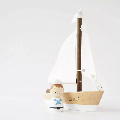 Le Toy Van Holz-Segelboot mit Kapitän