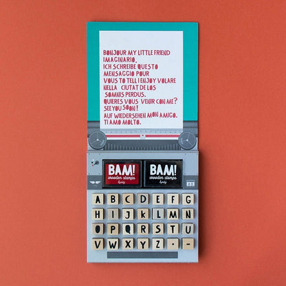 Londji Bam Holzbuchstaben Stempel