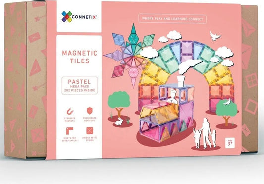 Connetix Magnetic Tiles Pastel Mega Pack 202 Teile