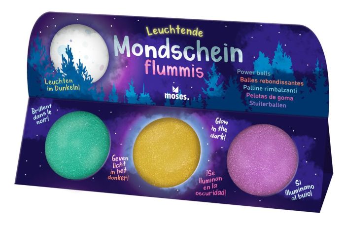 Moses leuchtende Mondscheinflummis 3er Set