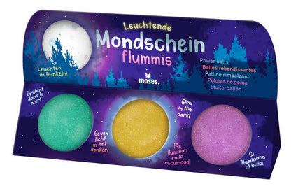 Moses leuchtende Mondscheinflummis 3er Set