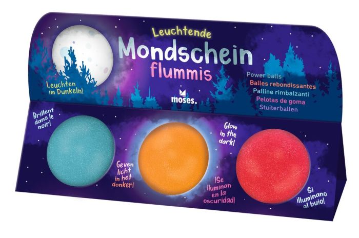 Moses leuchtende Mondscheinflummis 3er Set