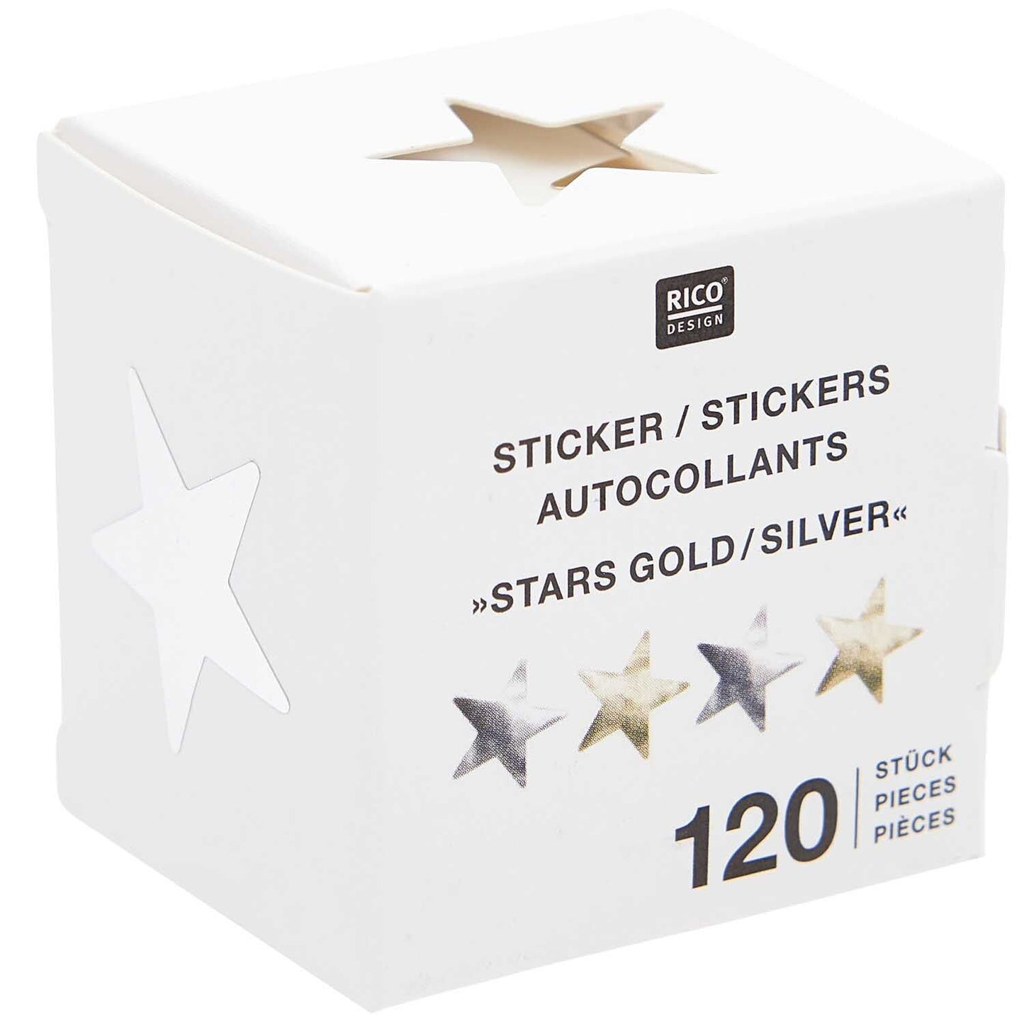 Rico Design Paper Poetry Sticker Stars 120 stk