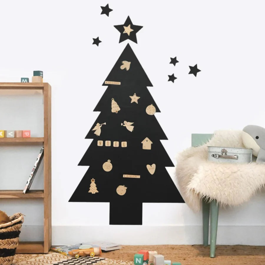 Ferflex Magnettafel Tannenbaum mit 16 Holz-Magneten