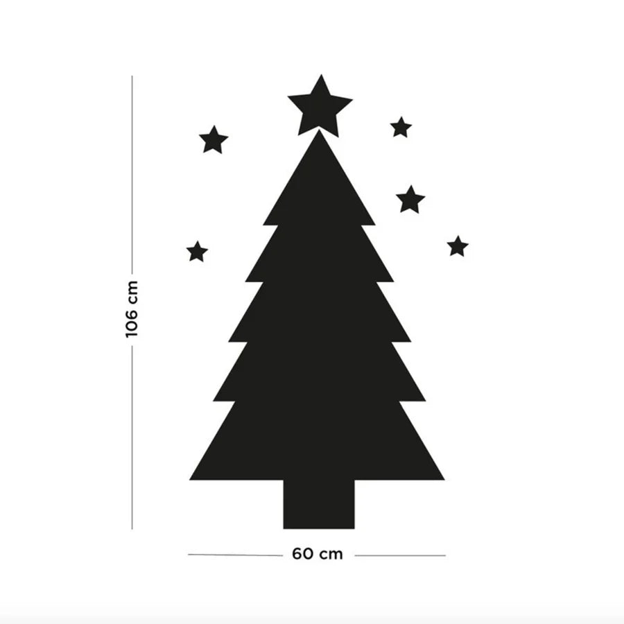 Ferflex Magnettafel Tannenbaum mit 16 Holz-Magneten