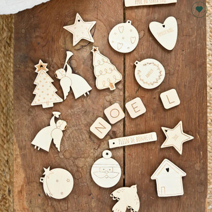 Ferflex Magnettafel Tannenbaum mit 16 Holz-Magneten