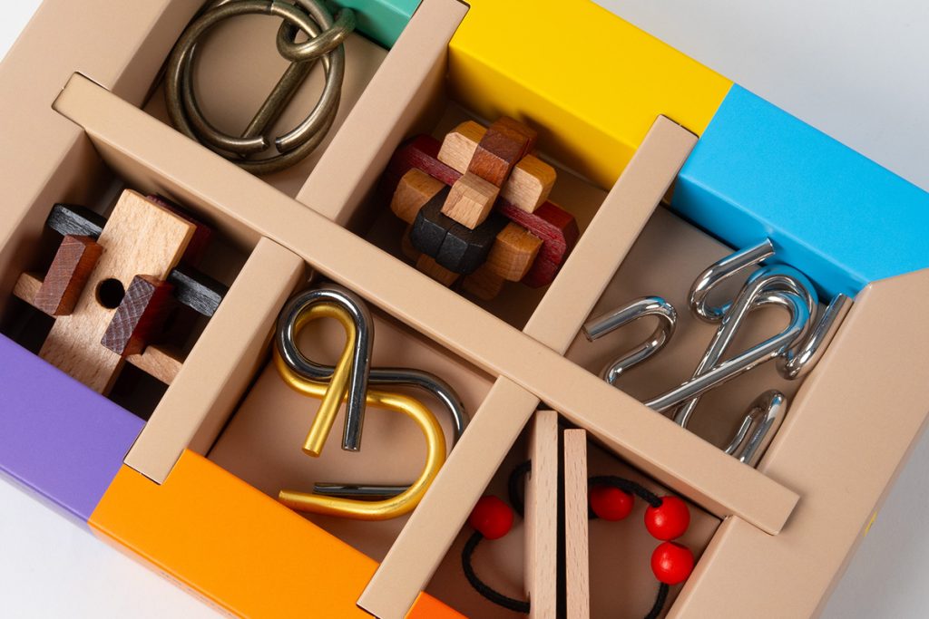 Holz Brain Puzzle Set mit 6 Stück