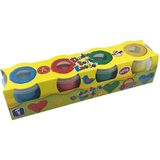 Feuchtmann Vegane Kinder Softknete Made in Germany 4 Dosen je 150g