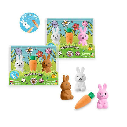 Trendhaus Radierer Hase & Karotte 3er set