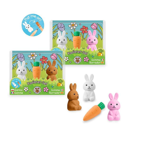 Trendhaus Radierer Hase & Karotte 3er set