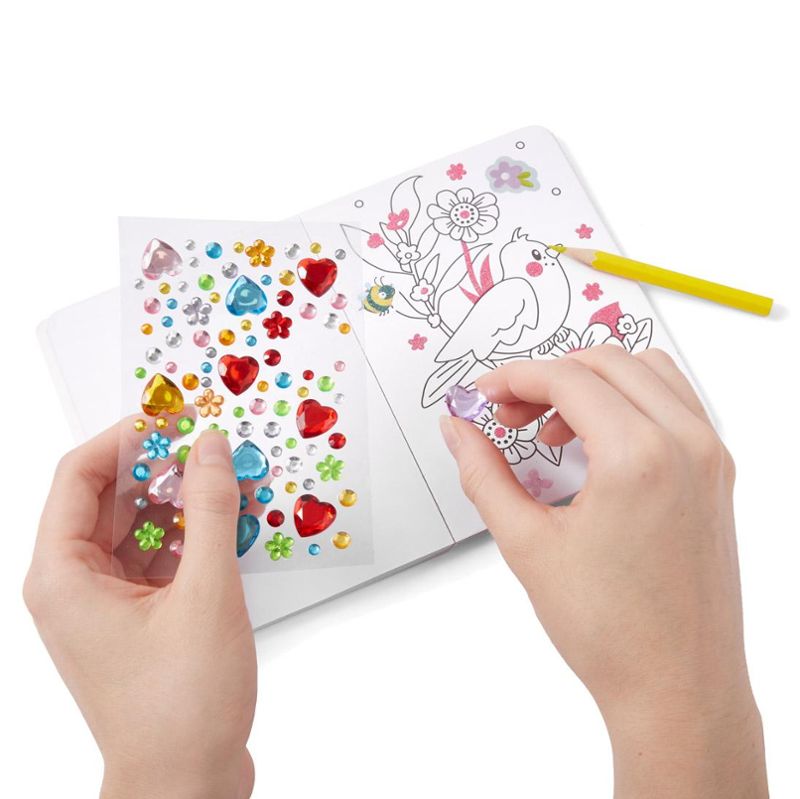 Trendhaus Glitzer Sticker Malbuch