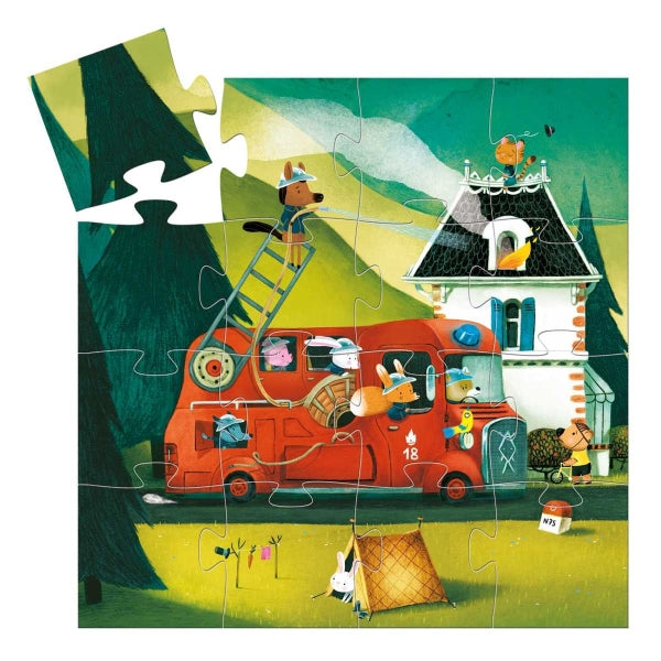 Djeco Puzzle Feuerwehrauto