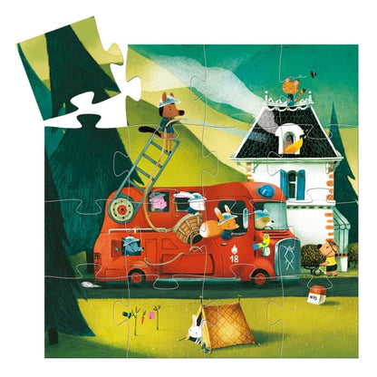 Djeco Puzzle Feuerwehrauto