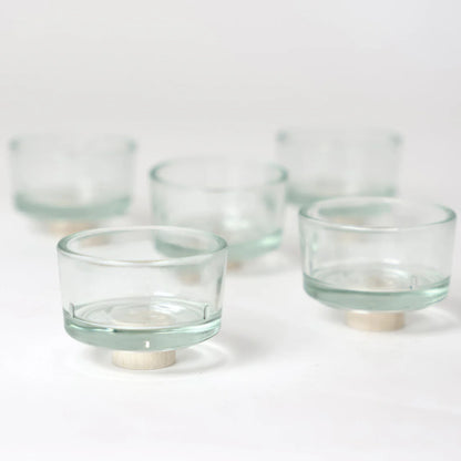 Grimms Teelichthalter aus Glas 5 Stück