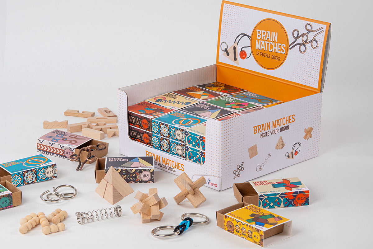 RecentToys Brain Matches Puzzle Box - 12 Varianten