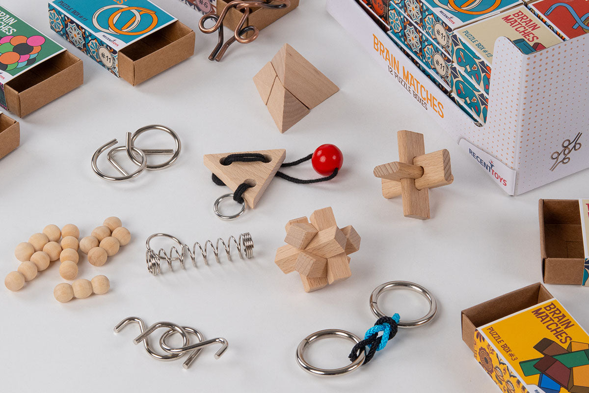 RecentToys Brain Matches Puzzle Box - 12 Varianten