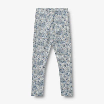 Wheat Jersey Leggins Blue Summer Flower