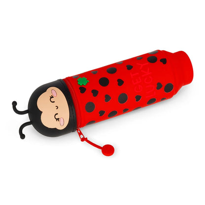 Legami 2-in-1-Federmäppchen aus Silikon Ladybug „Get Lucky“