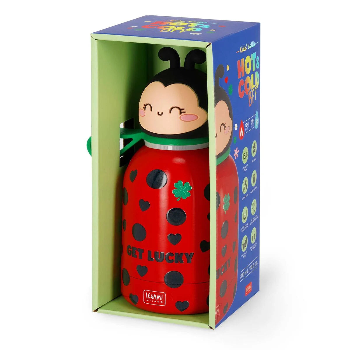 Legami Thermosflasche für Kinder - Ladybug - Hot&amp;Cold BFF