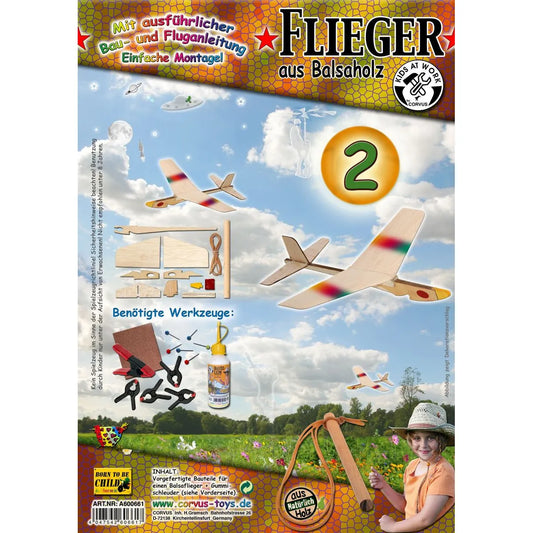 Kids at work Flieger aus Balsaholz