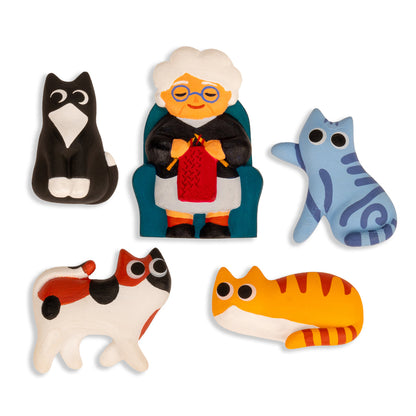 Kikkerland Cat Lady Magnets