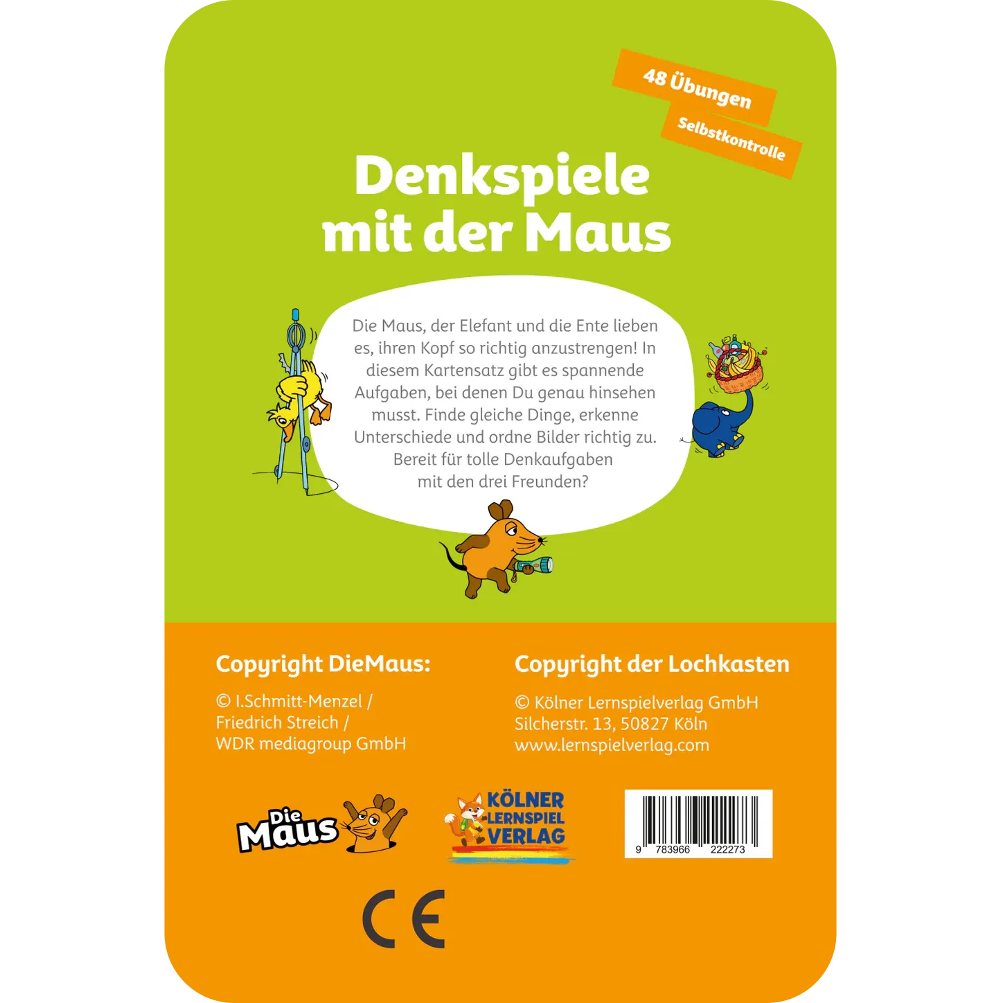 Kölner Lernspielverlag - Denkspiele mit der Maus 5-6 Jahre