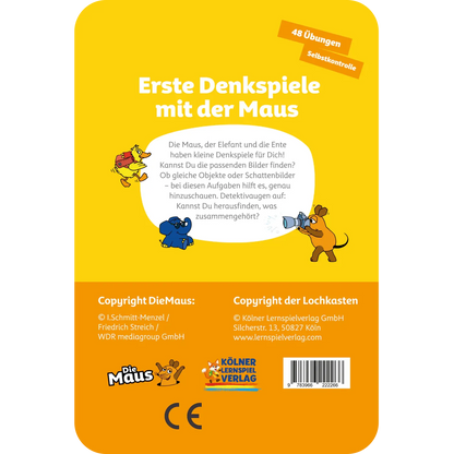 Kölner Lernspielverlag - Erste Denkspiele mit der Maus 3-4 Jahre
