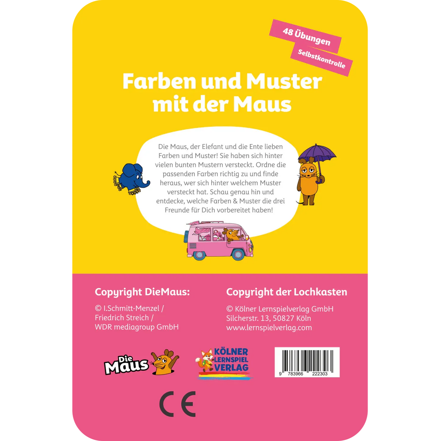 Kölner Lernspielverlag - Farben und Muster mit der Maus 3-4 Jahre