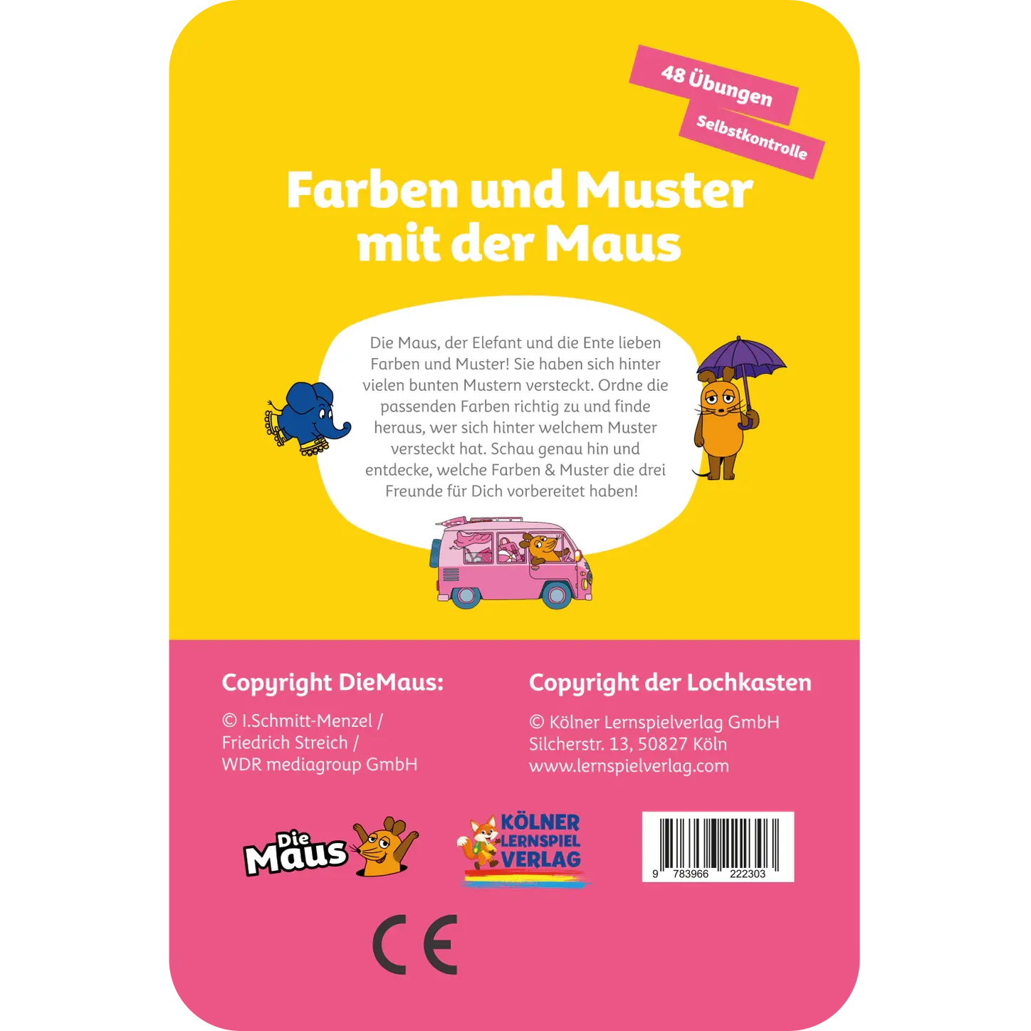 Kölner Lernspielverlag - Farben und Muster mit der Maus 3-4 Jahre