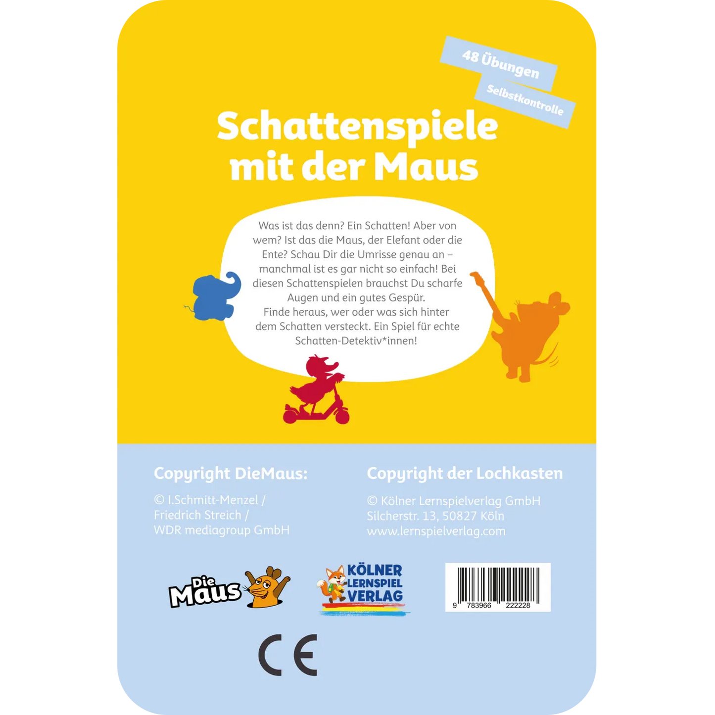 Kölner Lernspielverlag - Schattenspiele mit der Maus 3-4 Jahre