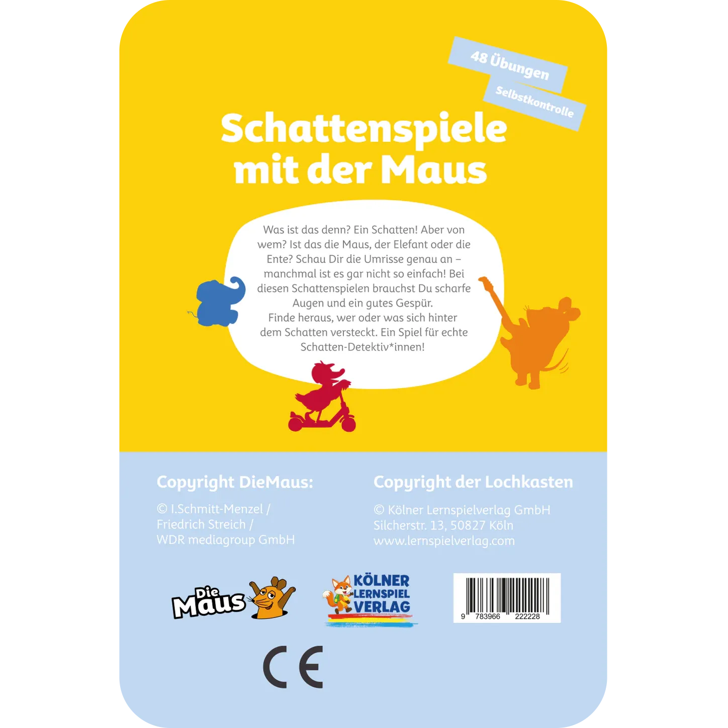 Kölner Lernspielverlag - Schattenspiele mit der Maus 3-4 Jahre