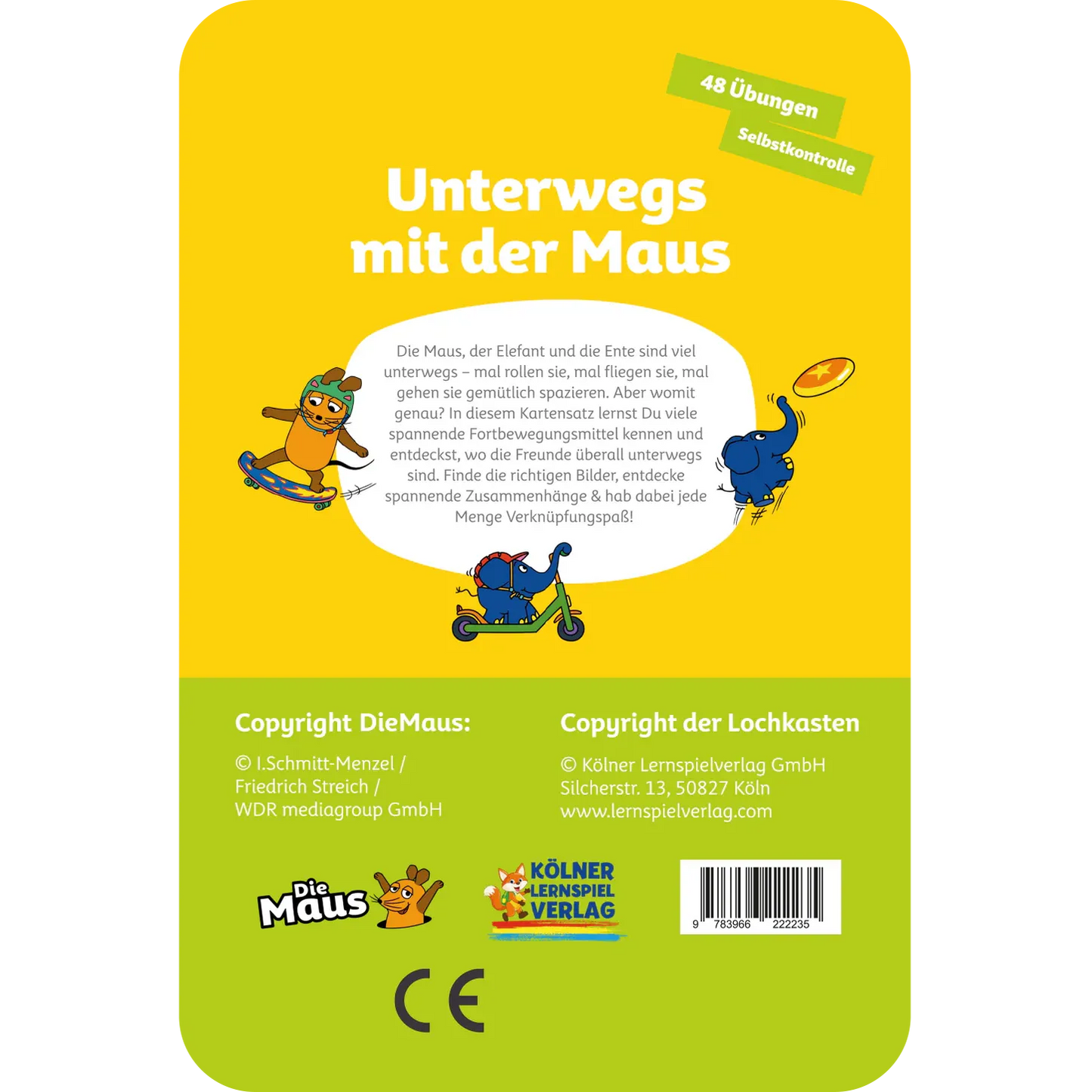 Kölner Lernspielverlag - Unterwegs mit der Maus 3-4 Jahre