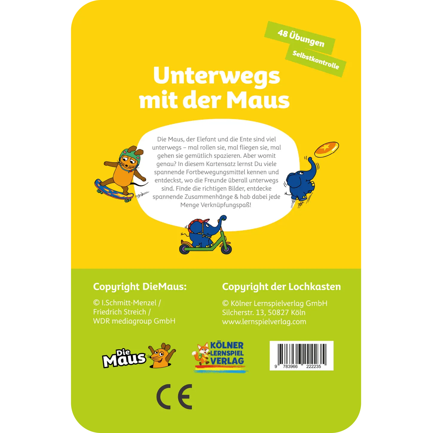 Kölner Lernspielverlag - Unterwegs mit der Maus 3-4 Jahre