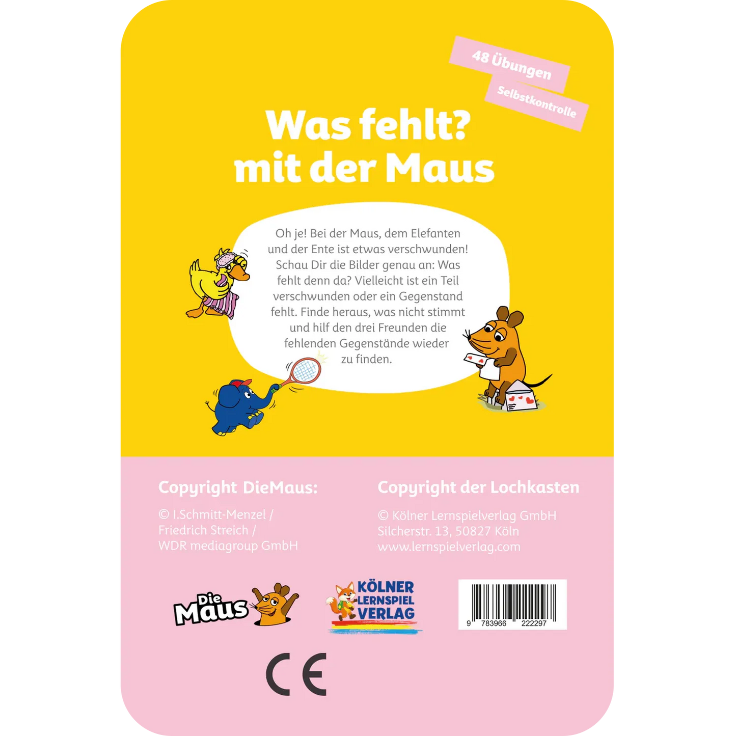 Kölner Lernspielverlag - Was fehlt? mit der Maus 3-4 Jahre