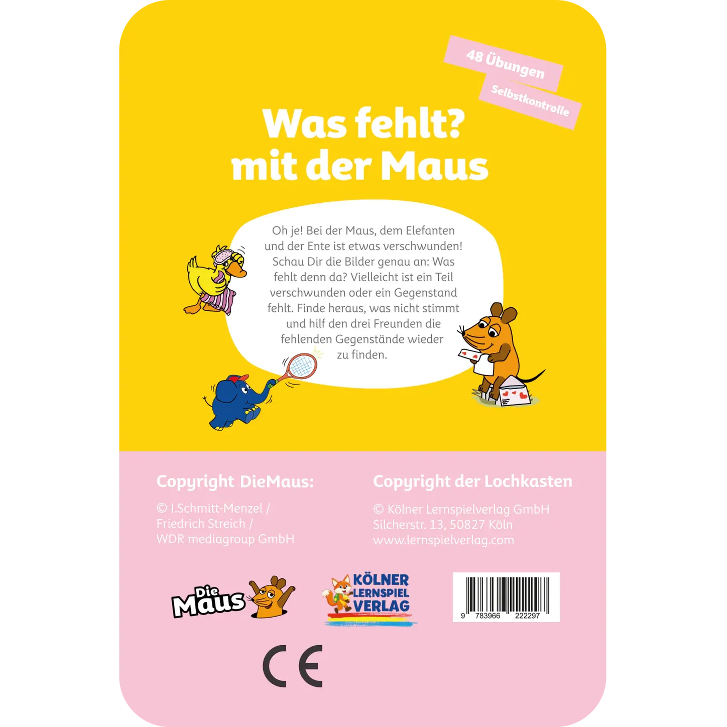 Kölner Lernspielverlag - Was fehlt? mit der Maus 3-4 Jahre