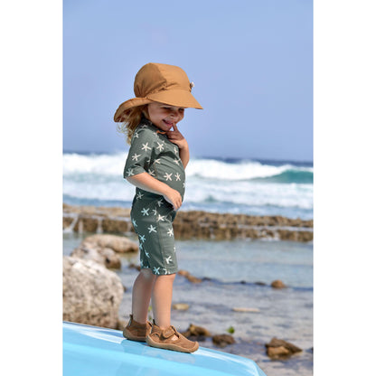 Lässig LSF Short Sleeve Sunsuit starfish deep Olive