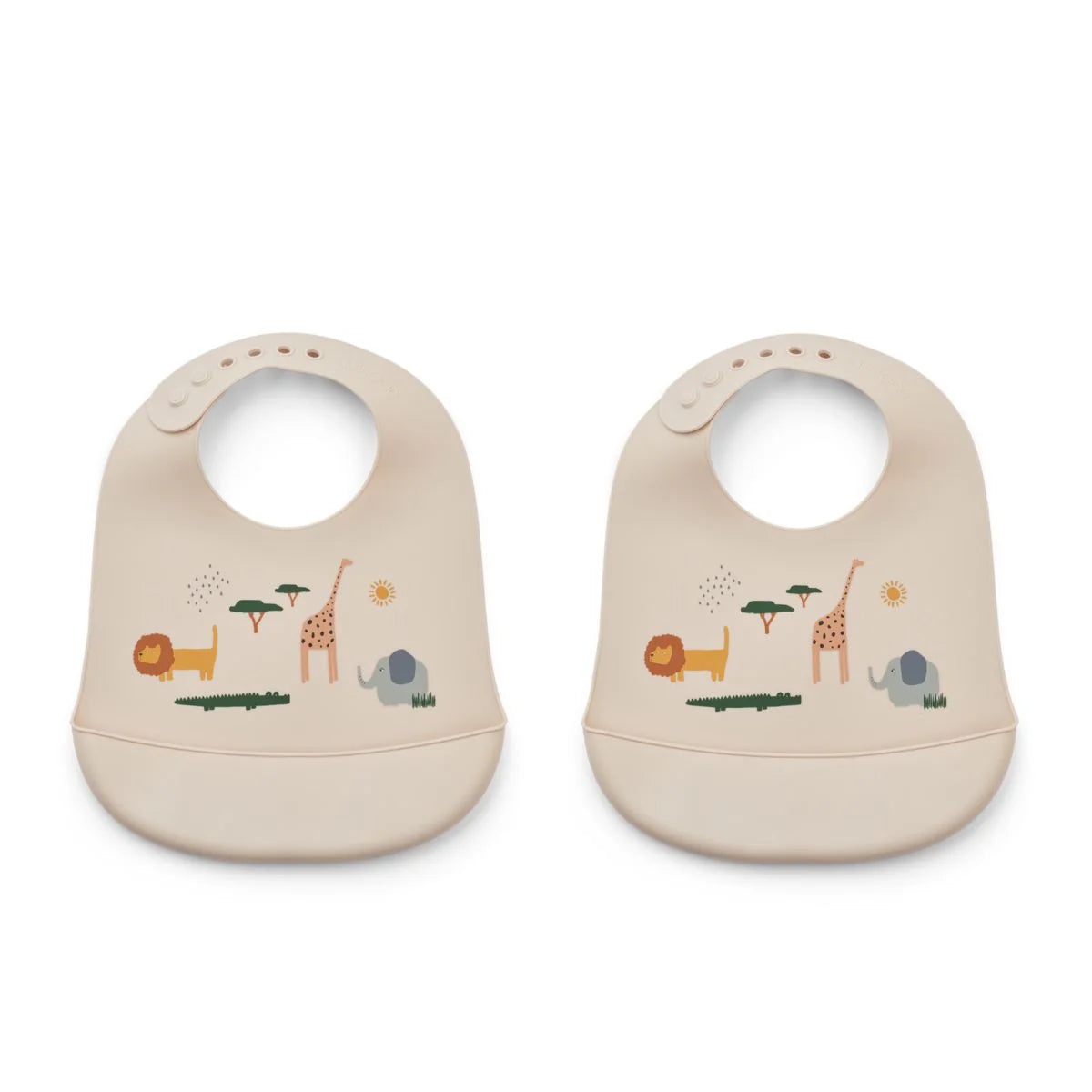 Liewood Tilda Printed Bib 2 Stück Safari Sandy Mix