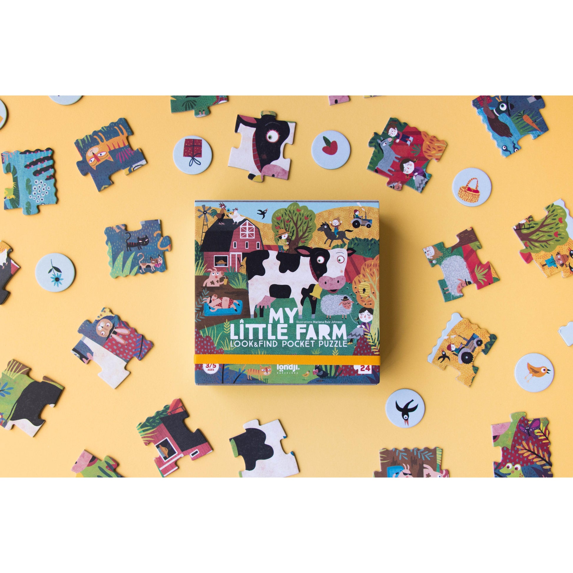 Londji 24-teiliges Puzzle my little farm Bauernhof