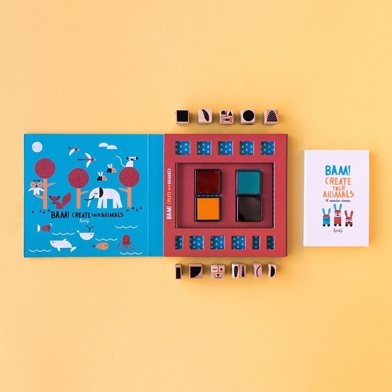 Londji Bam! Create your Animals 17 Holzstempel