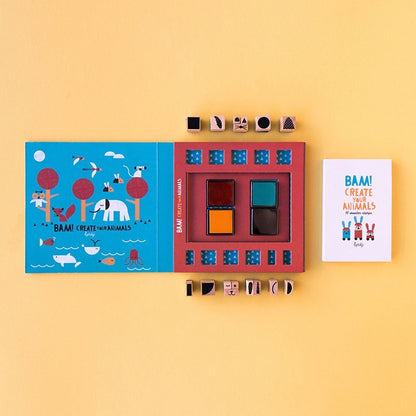 Londji Bam! Create your Animals 17 Holzstempel
