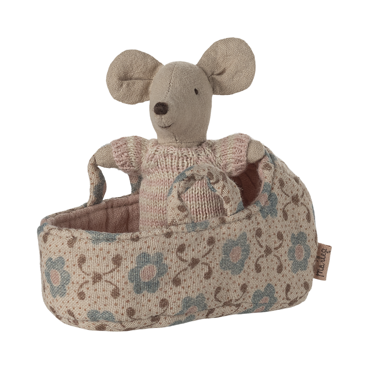 Maileg Babymaus in Tragetasche rosa