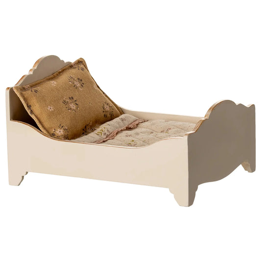 Maileg Bett Maus Creme